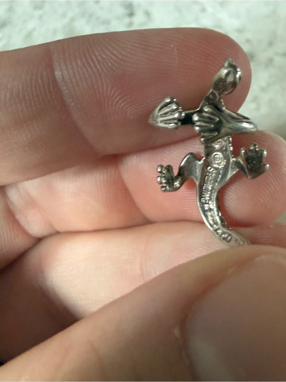 Vintage Sterling Silver Lizard Ear Climber ear cuff - Silver - Picture 3 of 4
